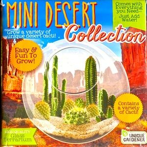 NEW Unique Gardener Grow Your Own Cacti Desert Kit